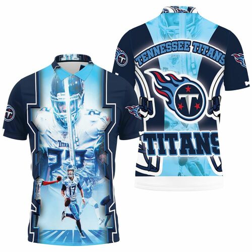 Ryan Tannehill #17 Tennessee Titans Afc South Champions Super Bowl 2021 3D All Over Print Polo Shirt