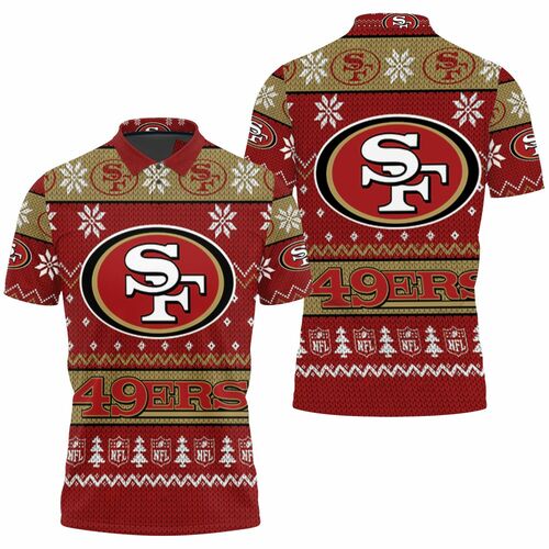 San Francisco 49ers Nfl Ugly Christmas 3d 3D All Over Print Polo Shirt