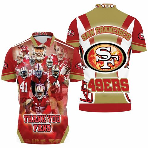 San Francisco 49ers Super Bowl Nfc West Division Thank You Fans 3D All Over Print Polo Shirt