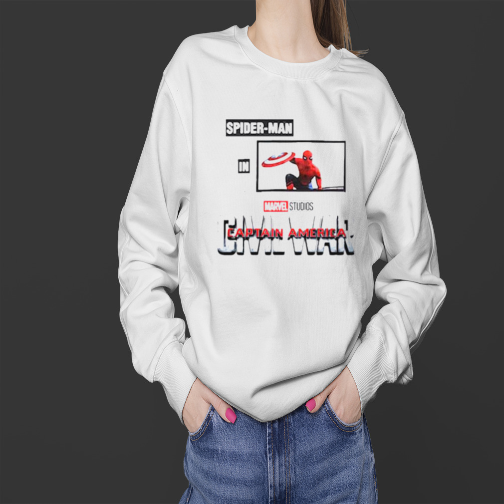 Spider Man in Civil War Captain America shirt 4 Sweater