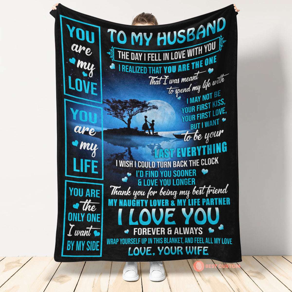 The Day I Fell In Love With You To My Husband Blanket Personalized Gift For Husband
