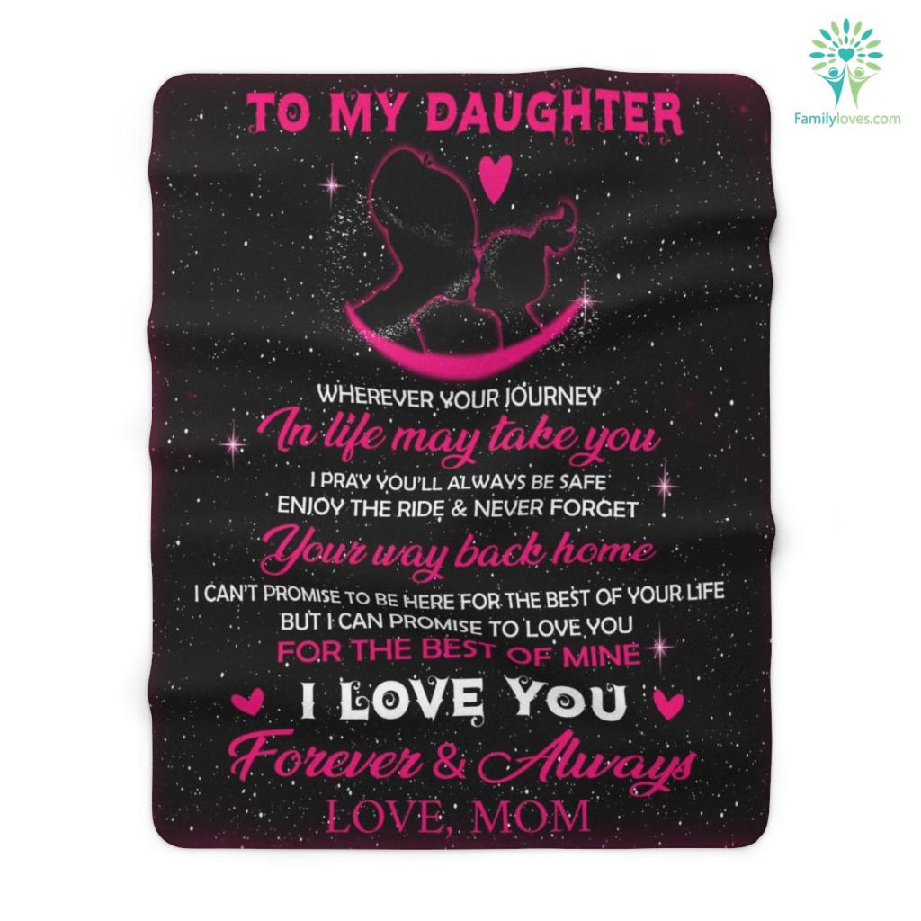 To My Daughter Sherpa Fleece Blanket - Family Loves US Military Veterans