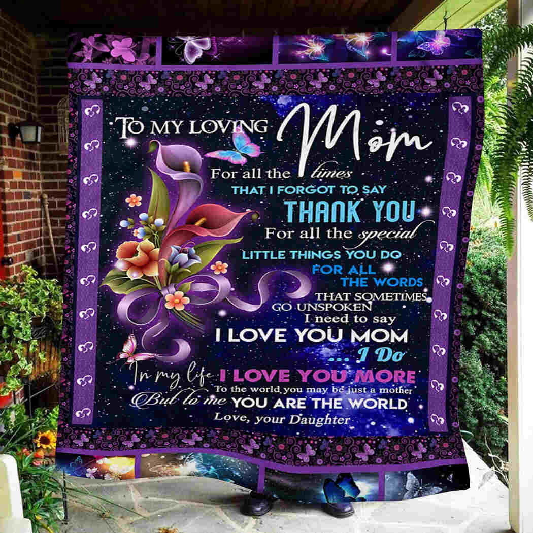To My Loving Mom - I Love You More Blanket - I Love You Mom Blanket Blanket