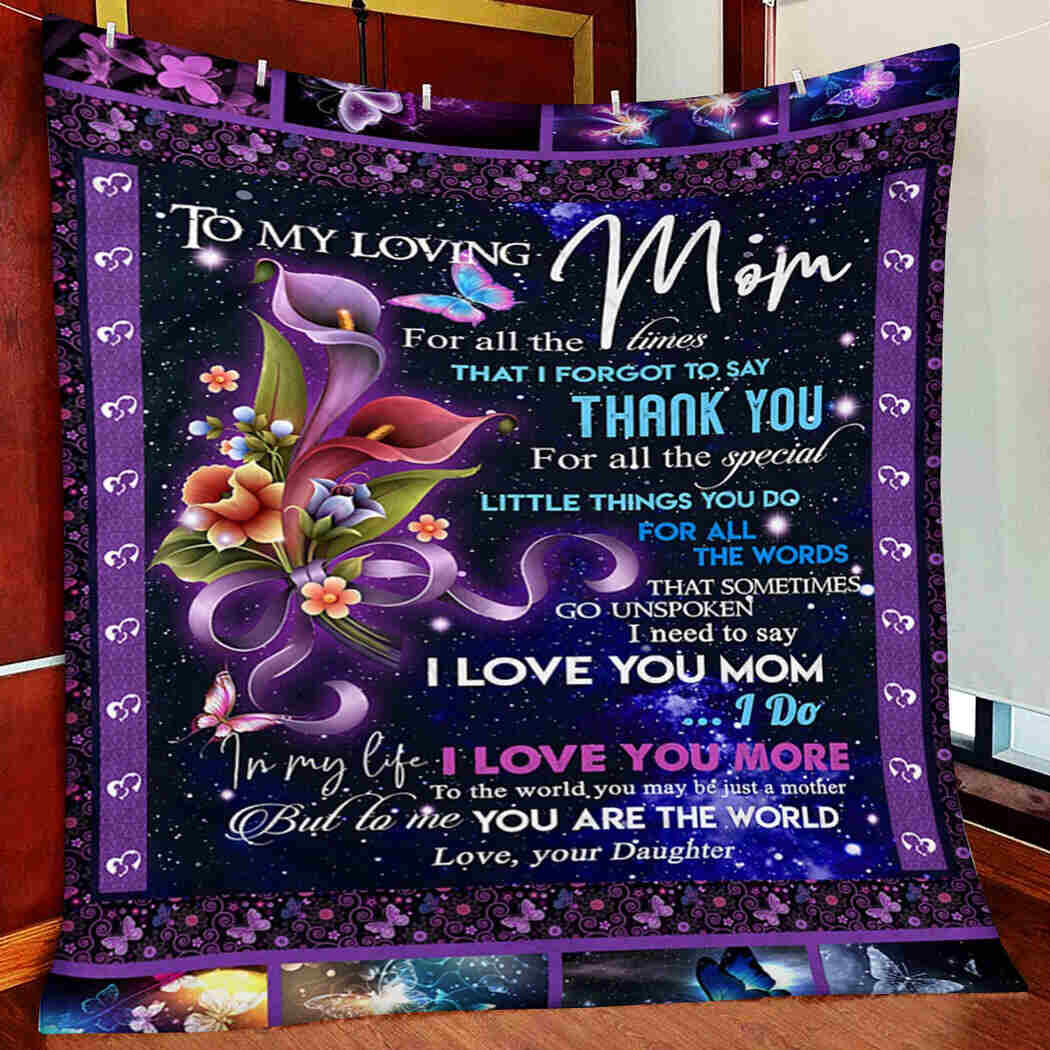 To My Loving Mom - I Love You More Blanket - I Love You Mom Blanket Blanket