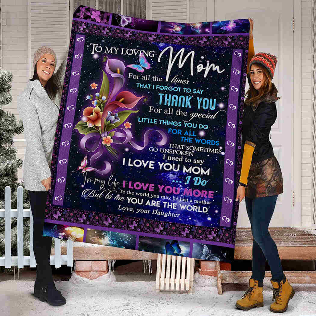 To My Loving Mom - I Love You More Blanket - I Love You Mom Blanket Blanket