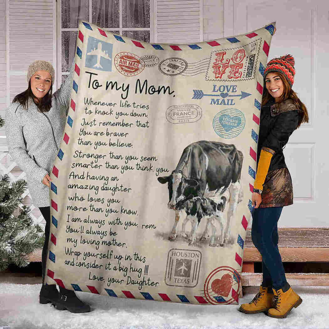 To My Mom - Cow Air Mail - I Am Always With You Blanket