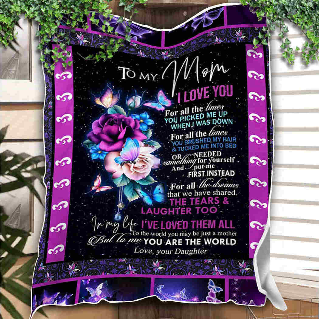 To My Mom - Flower Galaxy - You Are The World Blanket