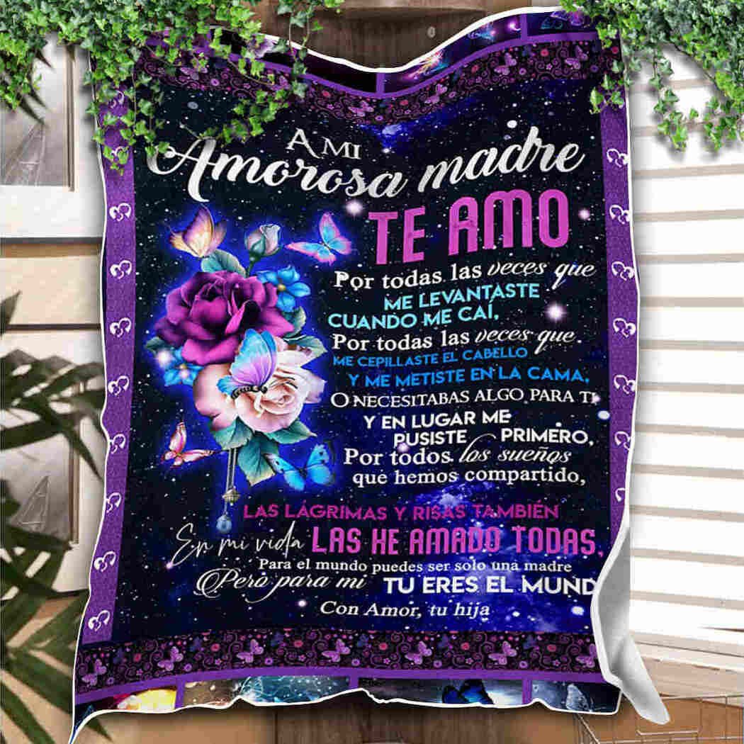 To My Mom - Flower Galaxy Blanket - I Love You Forever And Always Blanket