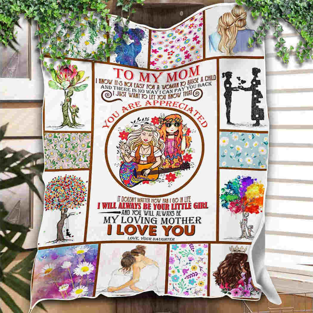 To My Mom - Girl Hippie Blanket - My Loving Mother Blanket