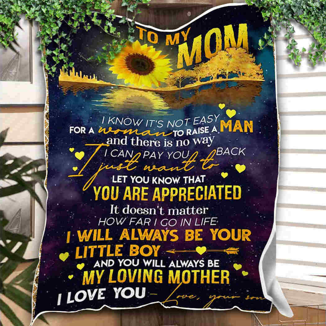 To My Mom - Guitar Sunflower Blanket - You Are Appreciated Blanket
