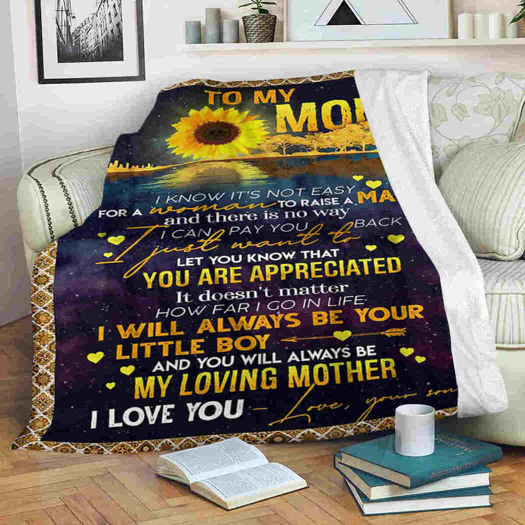 To My Mom - Guitar Sunflower Blanket - You Are Appreciated Blanket