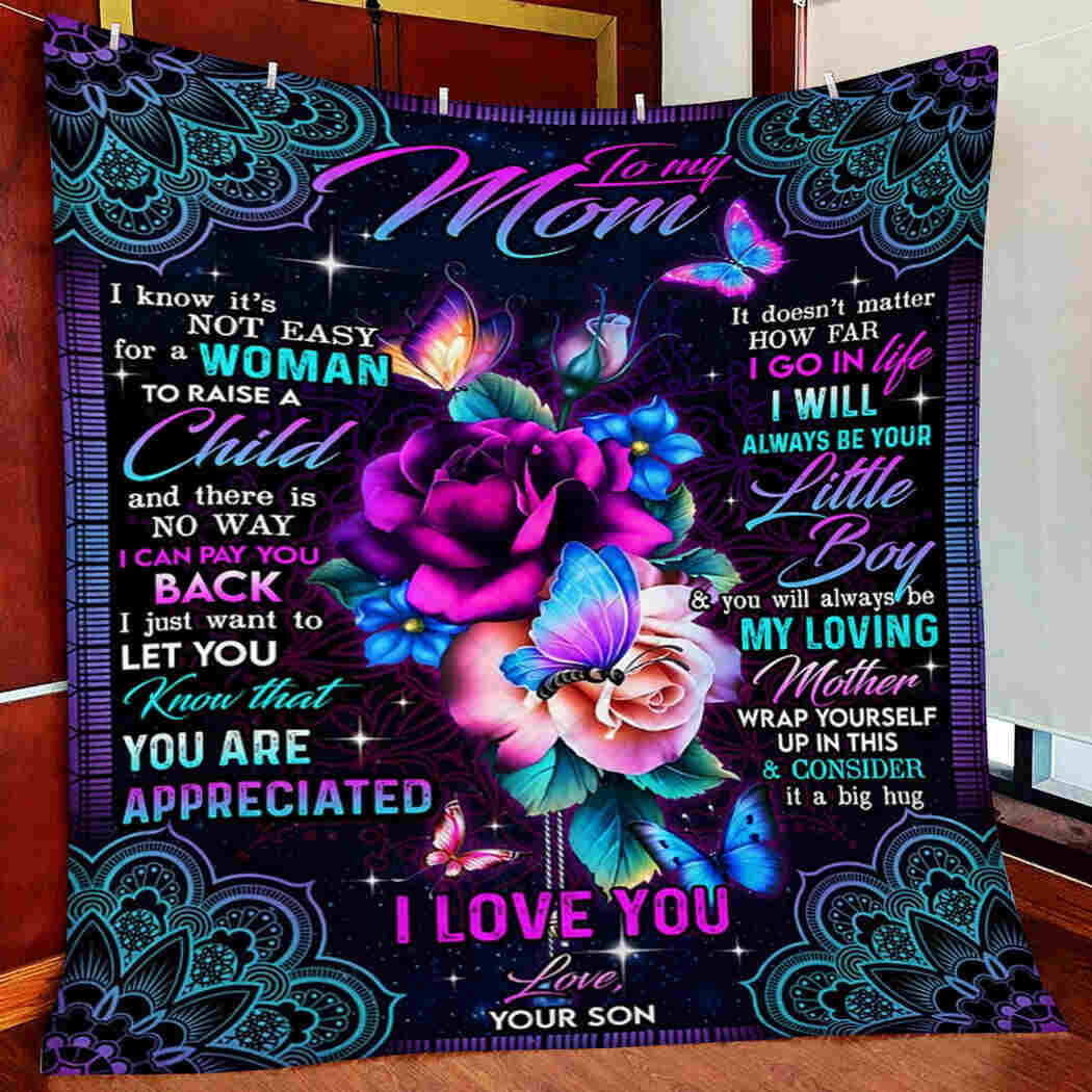 To My Mom - I Love You Mom Blanket - You Will Always Be My Loving Mother Blanket Blanket