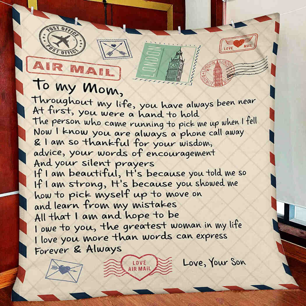 To My Mom - I Love You More Than Words Can Express Blanket