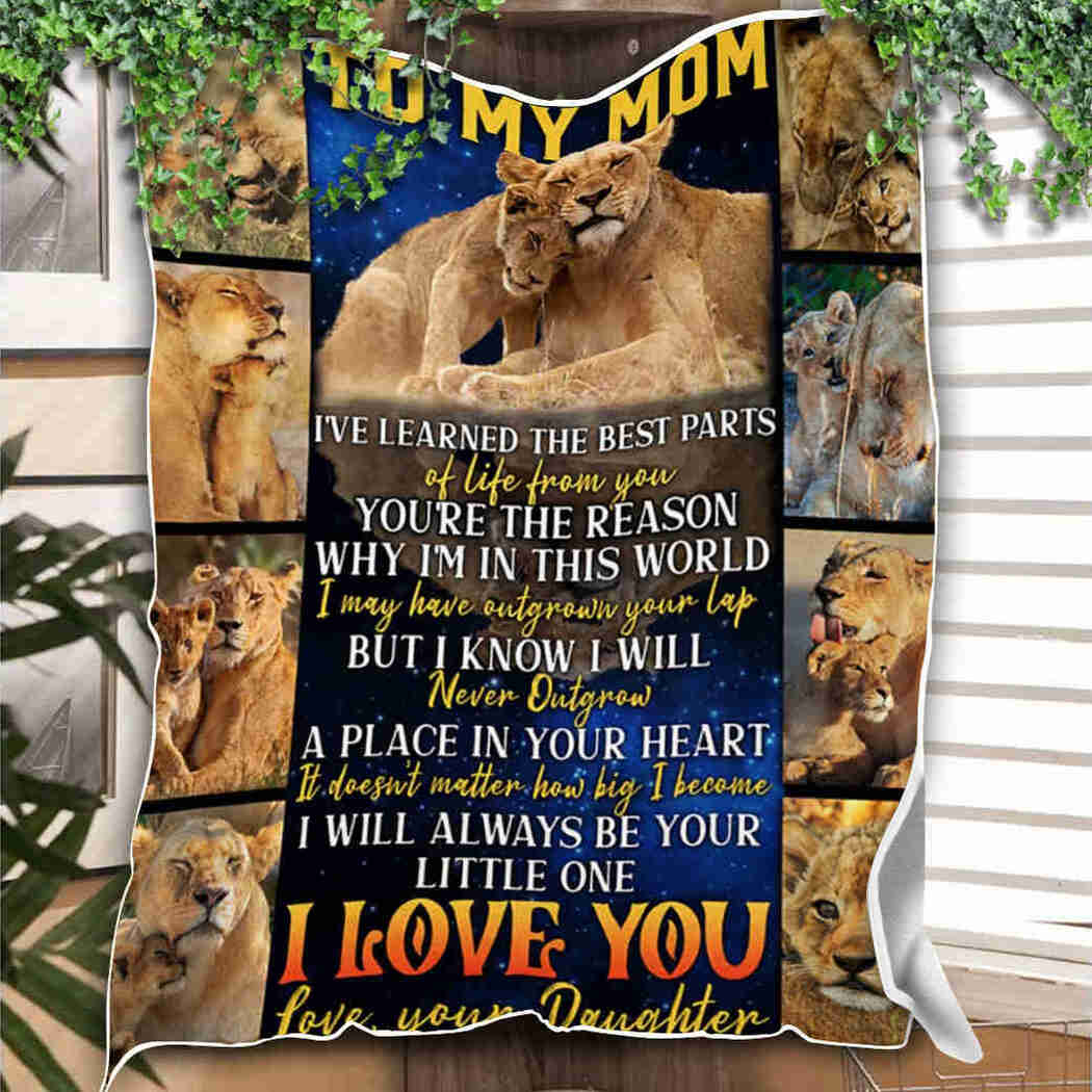 To My Mom - Lion - I Love You Blanket