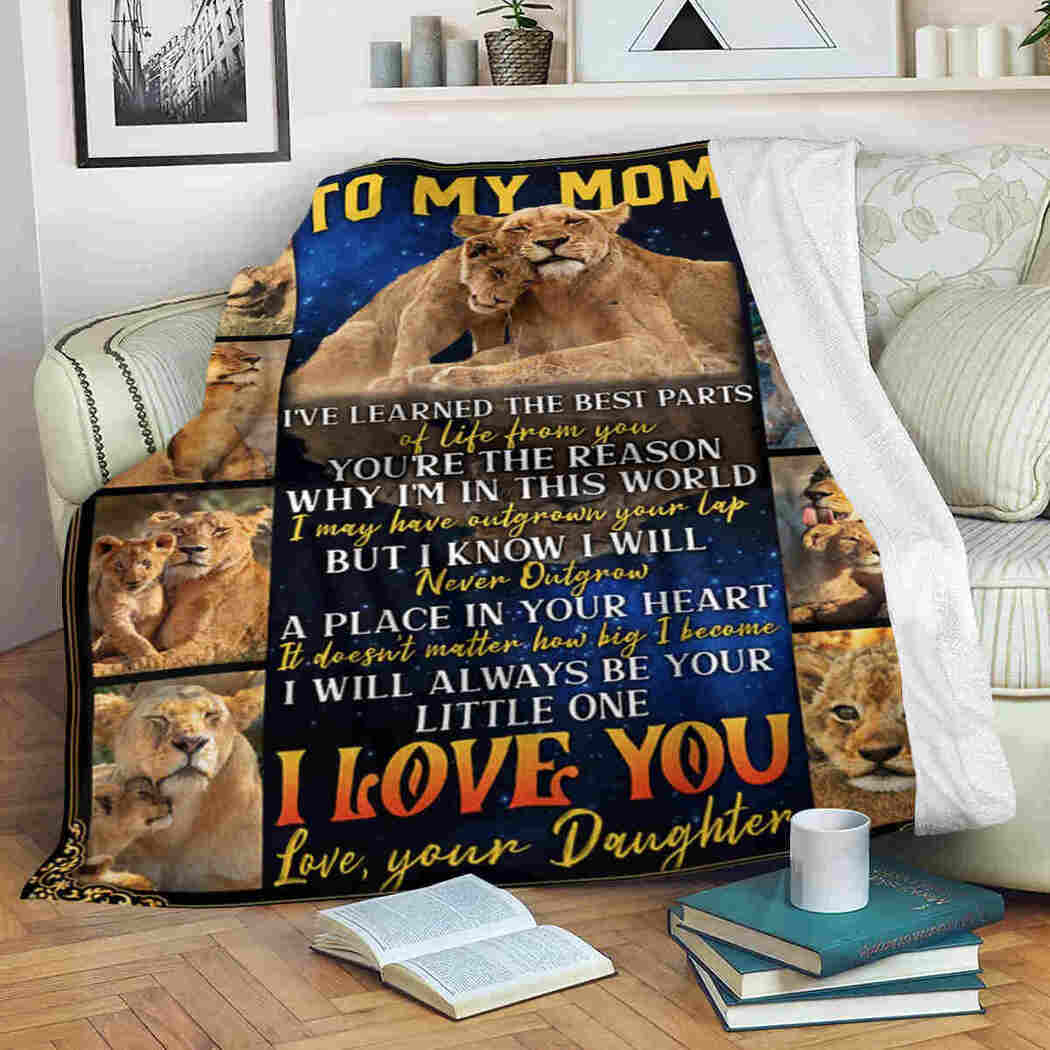 To My Mom - Lion - I Love You Blanket