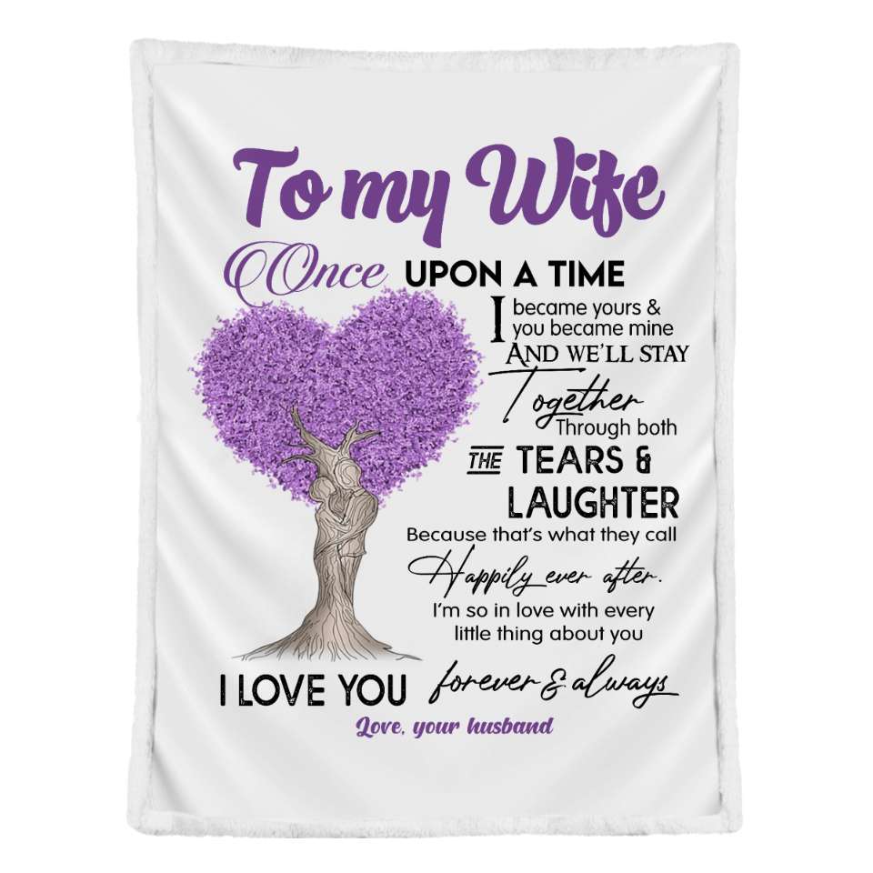 Together Through Both The Tears And Laughter To My Wife Blanket, Personalized Gift For Wife