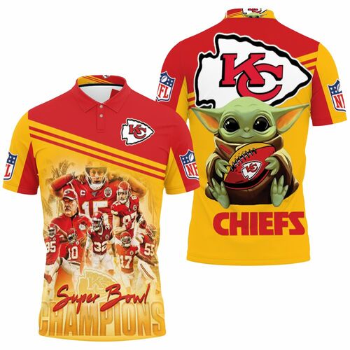 Yoda Kansas City Chiefs Afc West Division Champions Super Bowl 3D All Over Print Polo Shirt