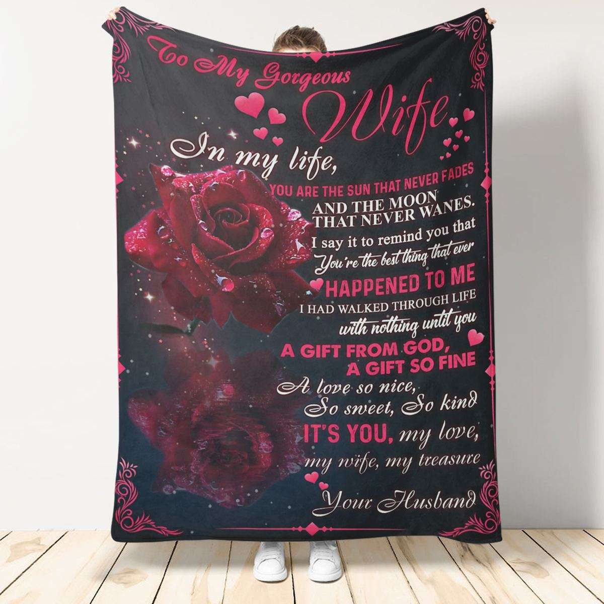 You Are The Sun Never Faded To My Wife Blanket, Personalized Gift For Wife