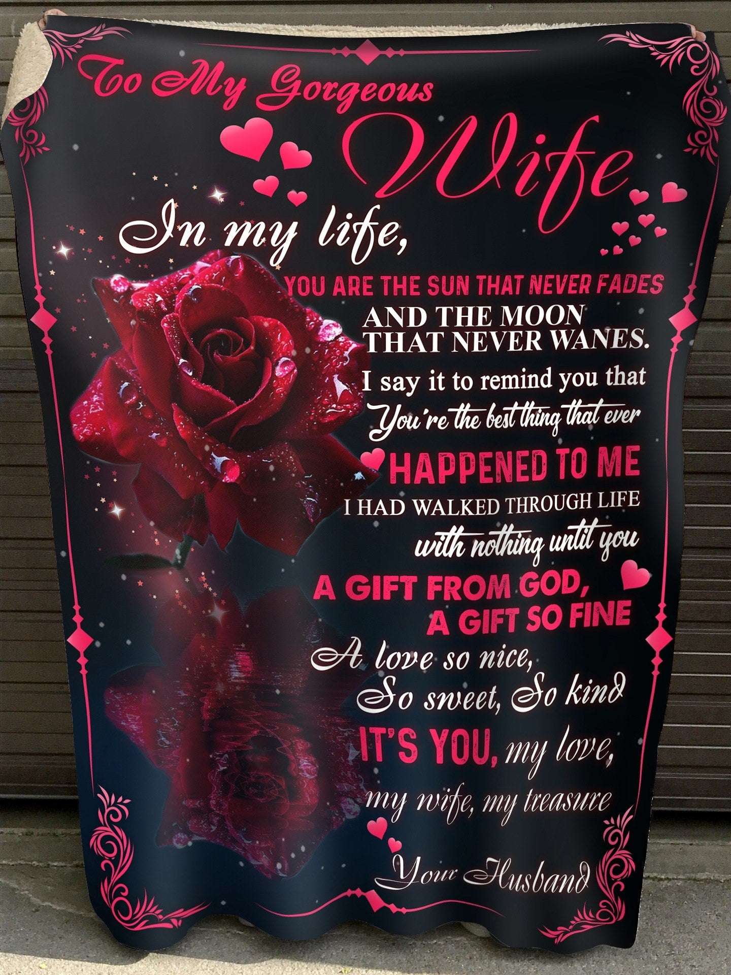 You Are The Sun Never Faded To My Wife Blanket, Personalized Gift For Wife