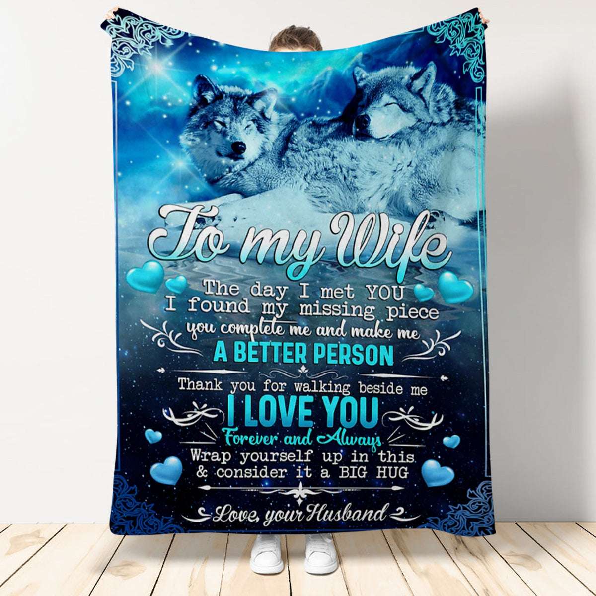 You Make Me A Better Person To My Wife Blanket, Personalized Gift For Wife