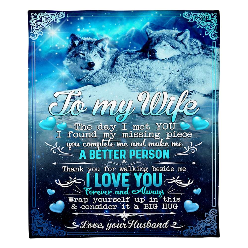You Make Me A Better Person To My Wife Blanket, Personalized Gift For Wife