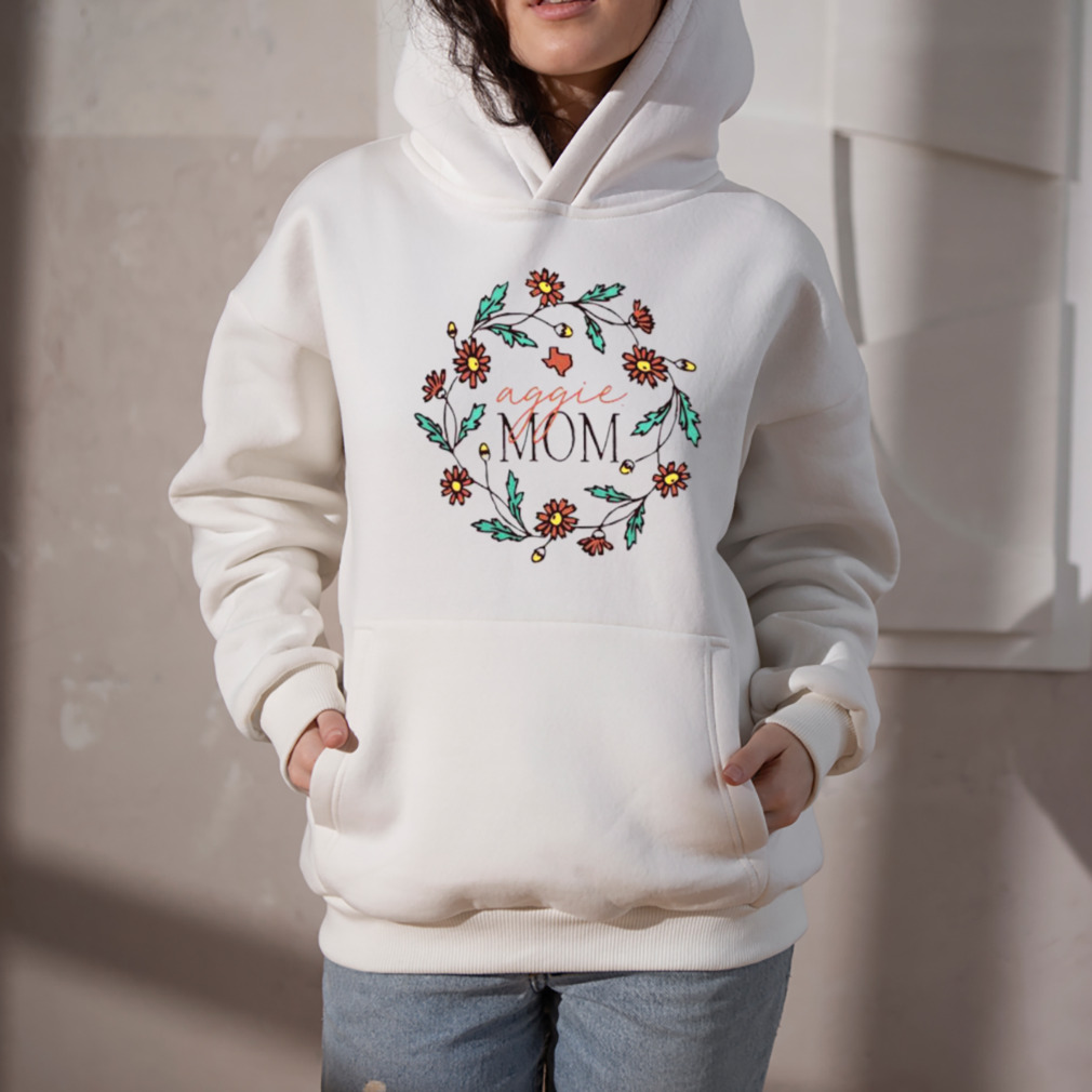 Aggie mom floral shirtv 5 Hoodie