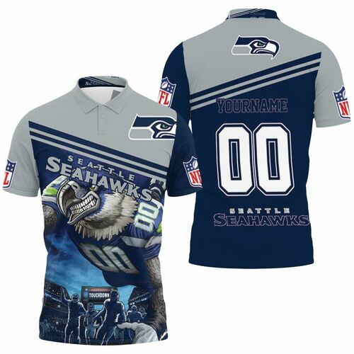 Blitz The Seahawk Seattle Seahawks Nfl Season Legendary Champions Personalized 3D All Over Print Polo Shirt