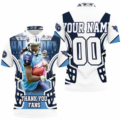 Chris Johnson 28 Tennessee Titans Afc South Division Champions Super Bowl Personalized 3D All Over Print Polo Shirt