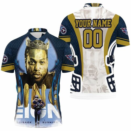 Derrick Henry King 22 Tennesee Titans Afc South Champions Super Bowl Personalized 3D All Over Print Polo Shirt