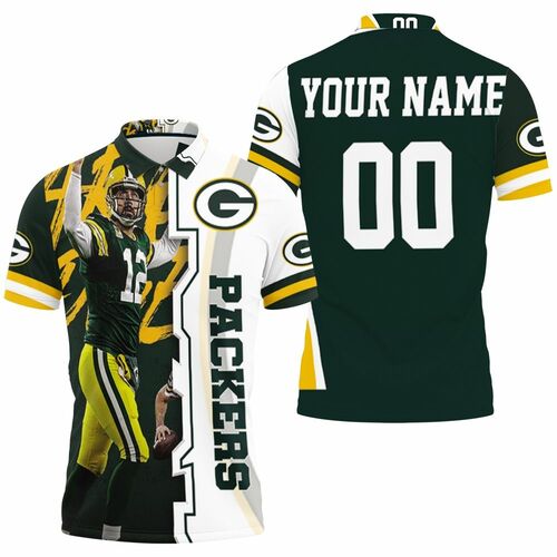 Green Bay Packers Aaron Rodgers 12 Nfl Season Champion Nfc North Winner Thanks Personalized Polo Shirt