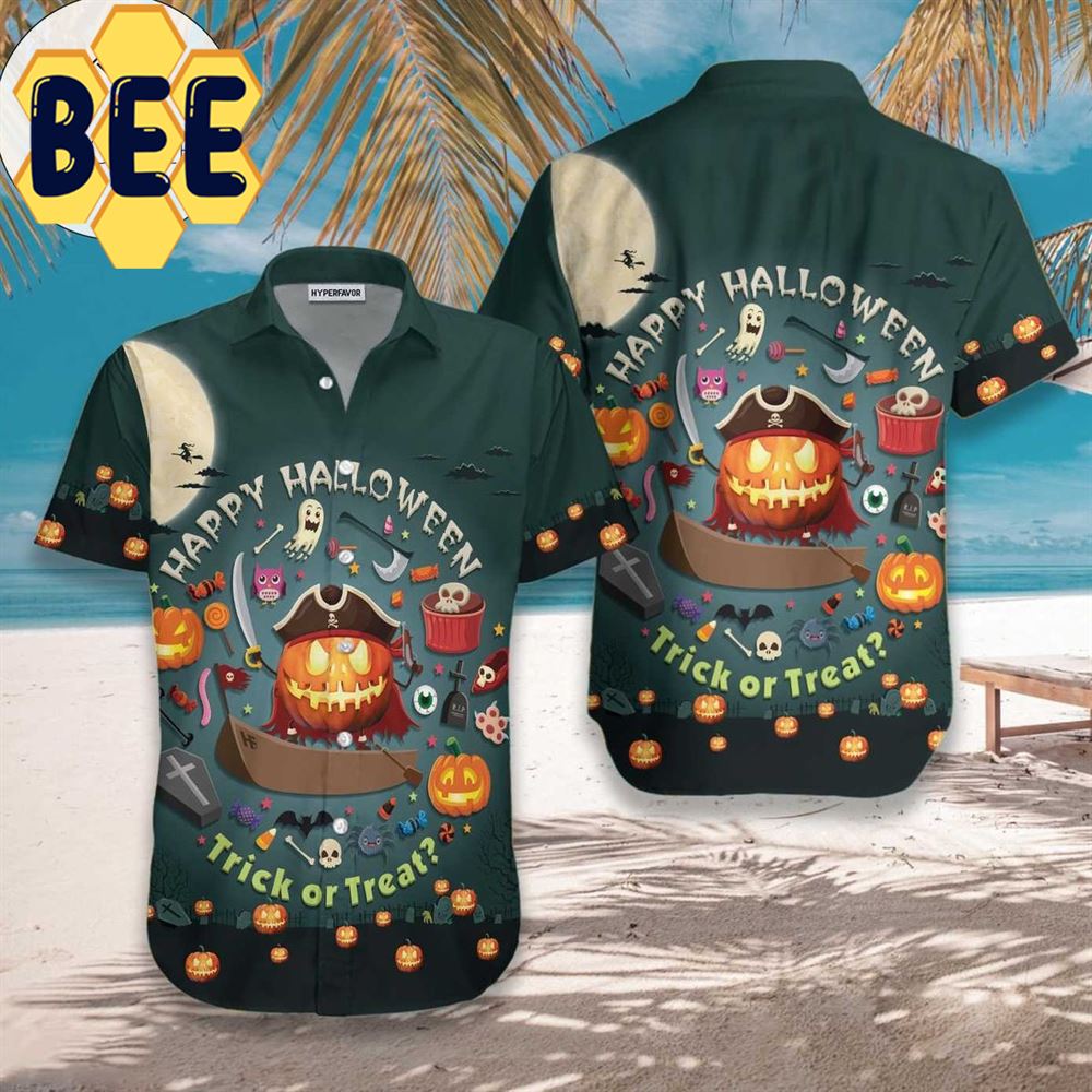 Halloween Pumpkin Pirate Trick Or Treat Candy Cute Jack-o-lantern Halloween Hawaiian Shirt-1 1 Halloween Pumpkin Pirate Trick Or Treat Candy Cute Jack-o-lantern Halloween Hawaiian Shirt-1