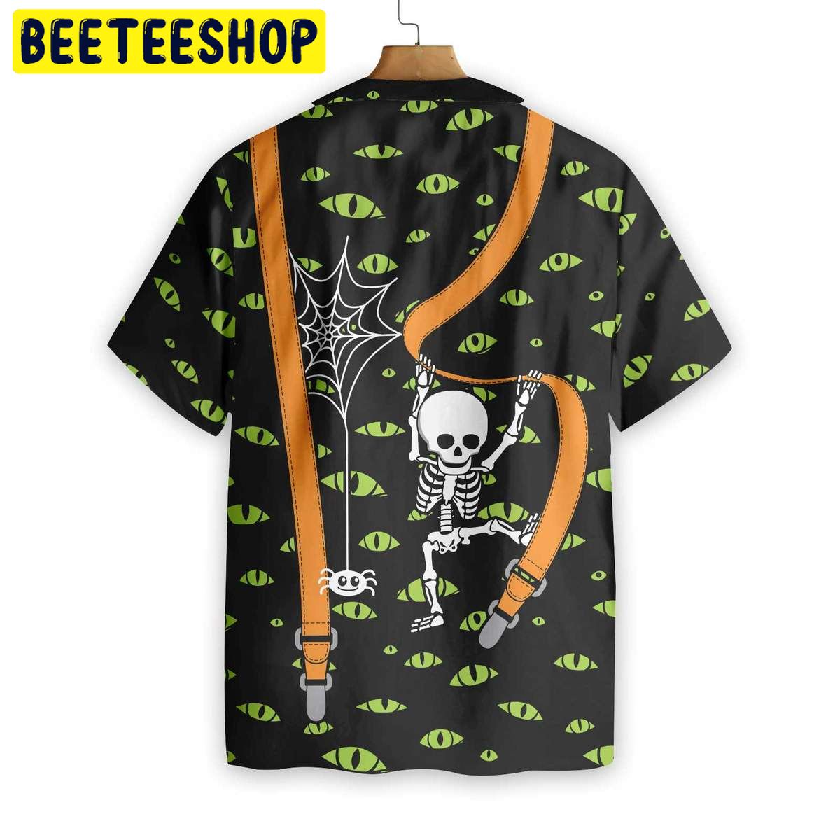 Halloween Skeleton And Monster Eyes Trending Hawaiian Shirt-1 2 Halloween Skeleton And Monster Eyes Trending Hawaiian Shirt-1