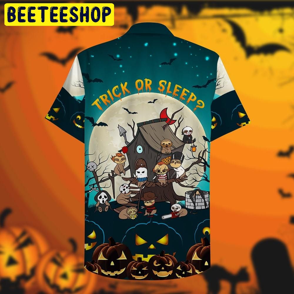 Halloween Trick Or Sleep Trending Hawaiian Shirt-1 2 Halloween Trick Or Sleep Trending Hawaiian Shirt-1