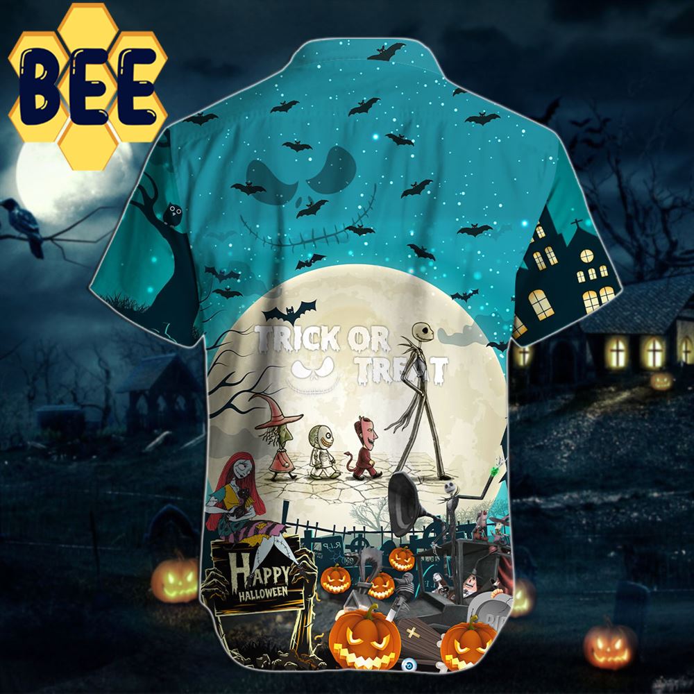 Halloween Trick Or Treat Jack Skellington Tnbc Hawaiian Shirt-1 2 Halloween Trick Or Treat Jack Skellington Tnbc Hawaiian Shirt-1