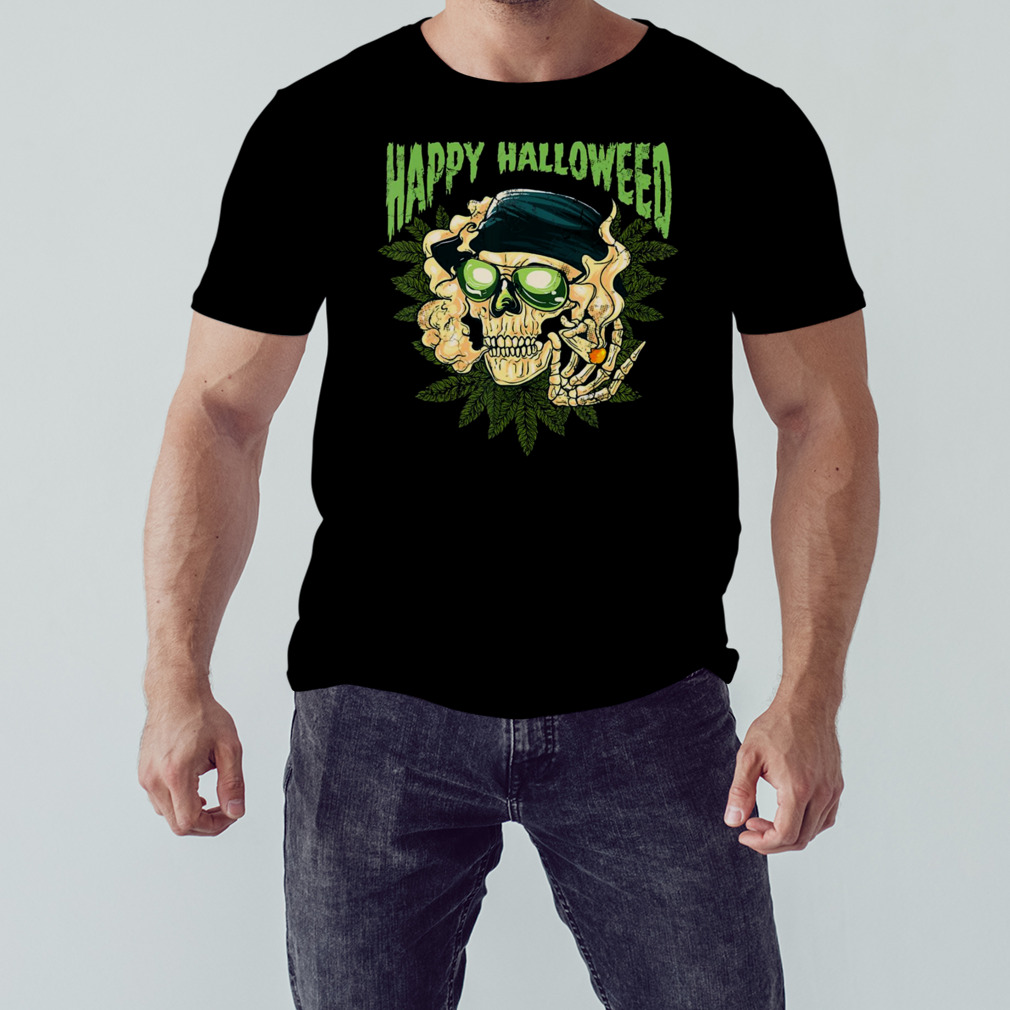 Happy Halloweed Halloween Marijuana Weed Cannabis Pot 420 shirt 1 Unisex tshirt