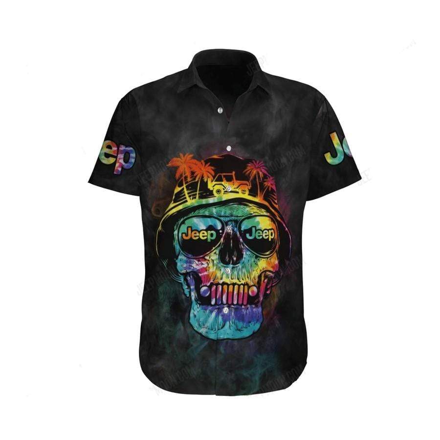 Hawaiian Aloha Shirts Jeep Skull Tie Dye-1 1 Hawaiian Aloha Shirts Jeep Skull Tie Dye-1