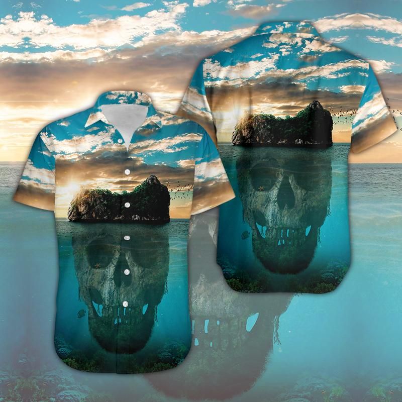 Hawaiian Aloha Shirts Skull Deep In The Sea 1 Hawaiian Aloha Shirts Skull Deep In The Sea