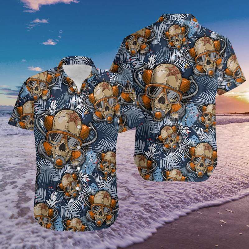 Hawaiian Aloha Shirts Skull Diving Hawaiian Shirt For Men Hawaiian Shirt 1 Hawaiian Aloha Shirts Skull Diving Hawaiian Shirt For Men Hawaiian Shirt