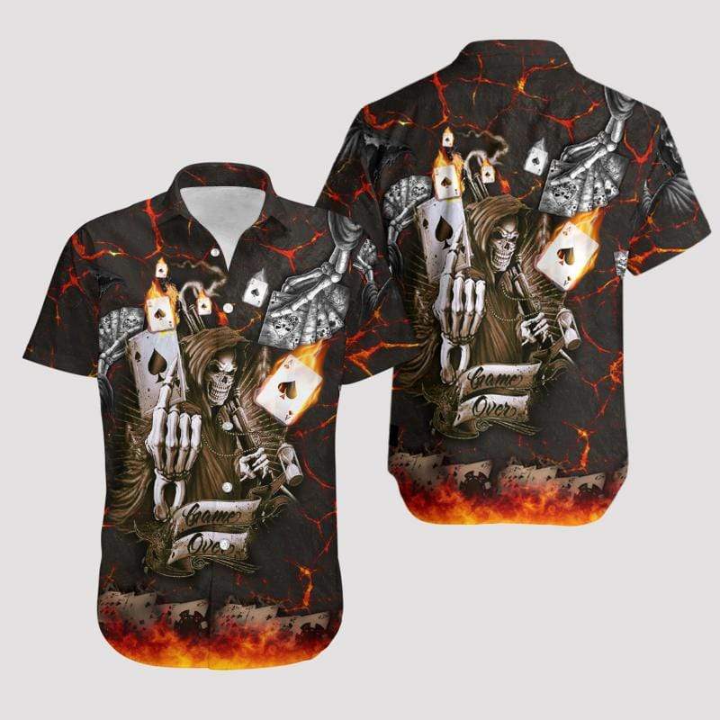 Hawaiian Aloha Shirts Skull Game Of Cards 1 Hawaiian Aloha Shirts Skull Game Of Cards