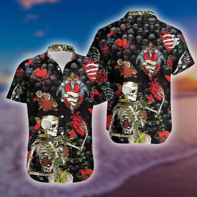 Hawaiian Aloha Shirts Skull Loving You Till My Last Day 1 Hawaiian Aloha Shirts Skull Loving You Till My Last Day