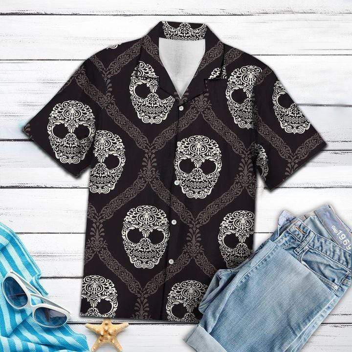 Hawaiian Aloha Shirts Skull Mandala 1 Hawaiian Aloha Shirts Skull Mandala