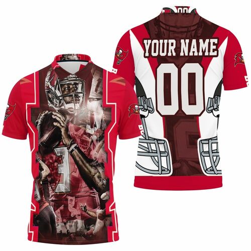 Jameis Winston 3 Tampa Bay Buccaneers Nfc South Champions Super Bowl Personalized 3D All Over Print Polo Shirt