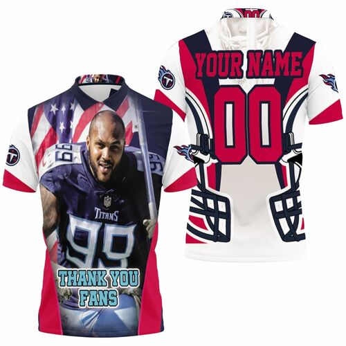 Jurell Casey 99 Tennessee Titans Afc South Division Super Bowl Personalized 3D All Over Print Polo Shirt