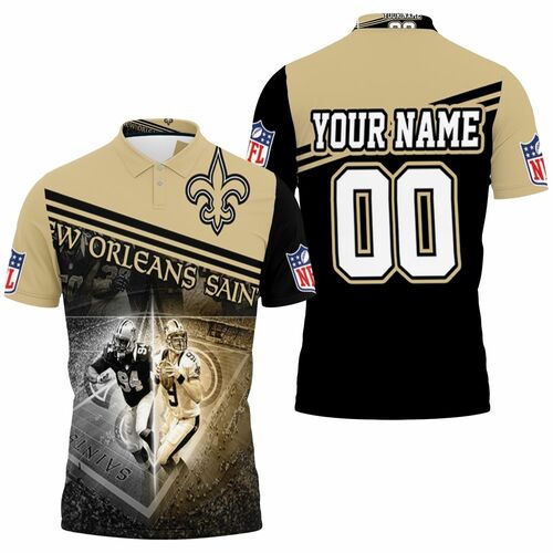 New Orleans Saints Nfl Season Nfc South Champions Cameron Jordan 94 _ Drew Bree 9 Legends Personalized Polo Shirt