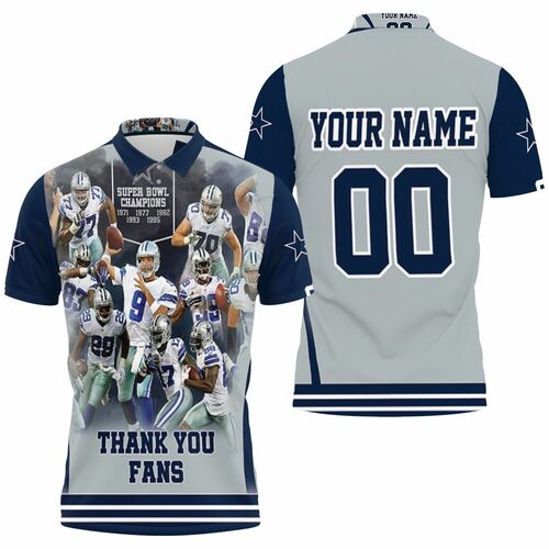 Nfc East Division Champions Dallas Cowboys Super Bowl Thank You Fans  Personalized Polo Shirt - T-shirts Low Price