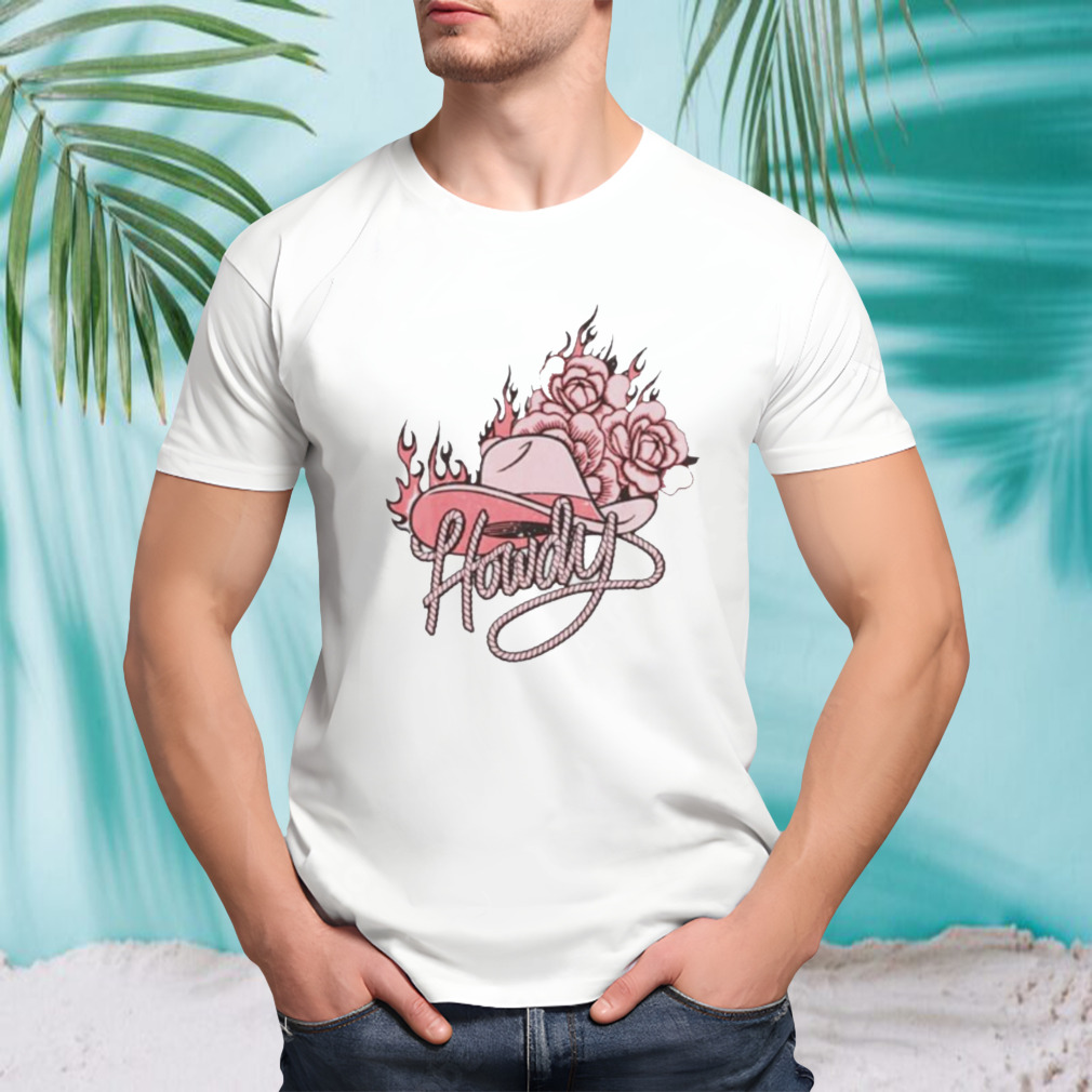 Pink howdy cowgirl hat shirt