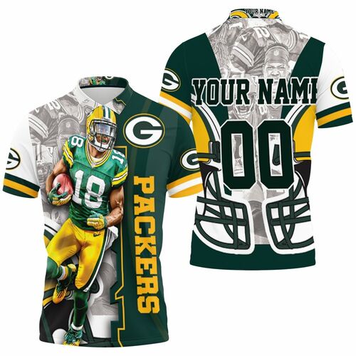 Randall Cobb 18 Green Bay Packers Thanks Nfc North Winner Personalized 3D All Over Print Polo Shirt - Beeteeshop