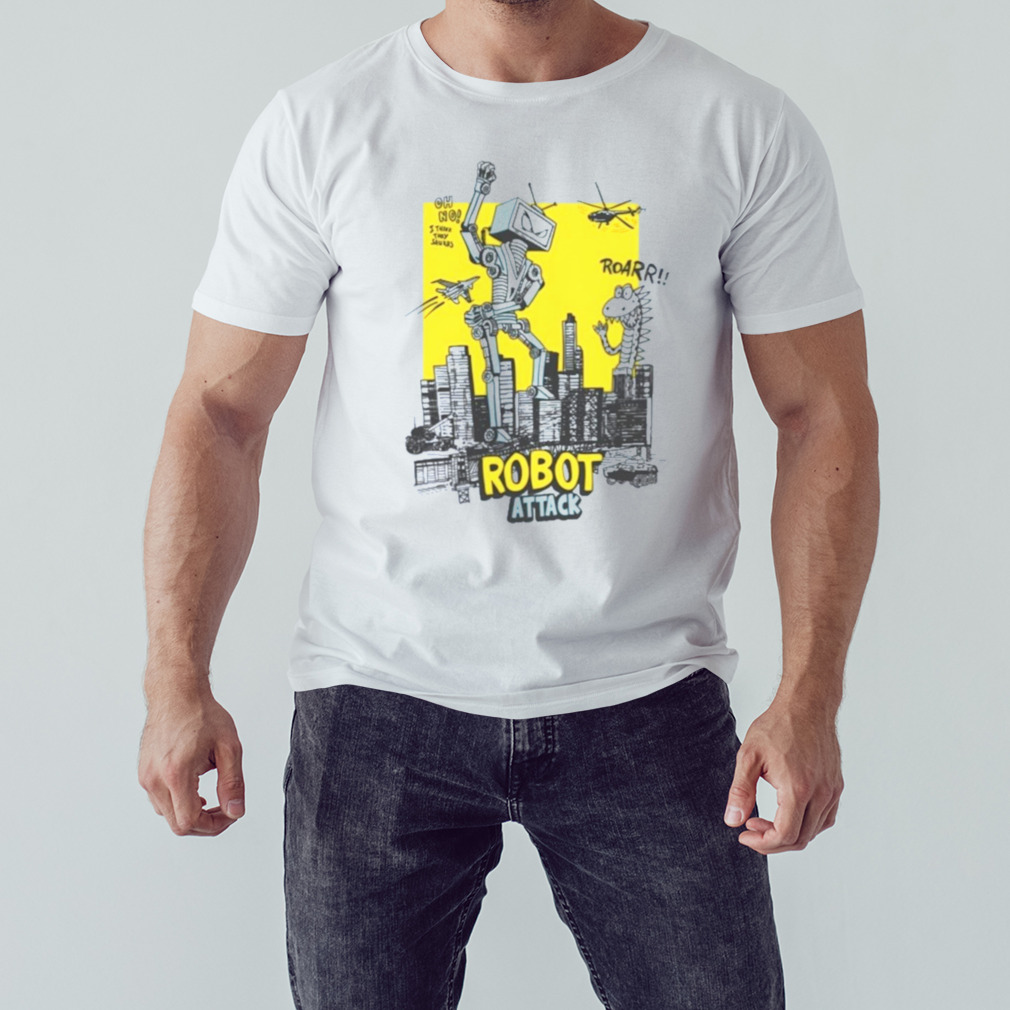 Robot Attacks The City Shirt 1 Unisex shirt