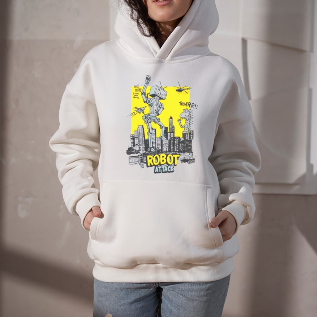 Robot Attacks The City Shirt 5 Hoodie