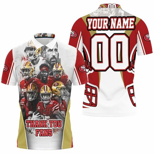 San Francisco 49ers Thank You Fans Nfc West Division Super Bowl 2021 Personalized 3D All Over Print Polo Shirt